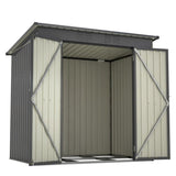 ZNTS 6 x 4 ft Outdoor Storage Shed, All Weather Tool Shed for Garden, Backyard, Lawn, Black W2505P173291