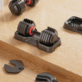 Adjustable Dumbbell Set, 10 in 1 Free Dumbbell for Men and Women, Black Dumbbell for Home Gym, Full W2277P168421