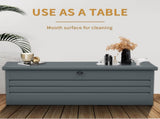 260 Gallon Metal Outdoor Deck Box Waterproof, Extra Large Patio Storage Box with Lockable Storage W2556P211281
