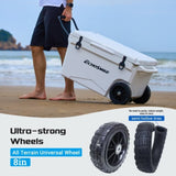 75Qt New White Insulated Box With Wheels T2602P171130