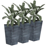 3 PCS Indoor Planters with Drainage Hole Gray 36403940