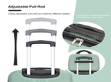 4-piece ABS lightweight suitcase, 14 inch makeup box, aircraft wheels OLIVE GREEN W284P149259