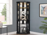 Lighted Corner Curio Cabinet - Display Case for Living Room, Antique Collectibles, Wine & Bar Glass 88585341