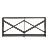 70.87 inch Farmhouse Console Table, X Shape Detachable ExtraLong Table with Storage for Entryway, W2317P233346