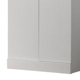 ZNTS Alara White 60" Height Simplistic Modern Double Door Storage Cabinet B061110707