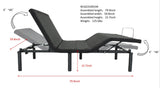 Adjustable Bed Base Electric Bed Frame with Remote Control Folding Design - Queen W1623109144