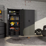 70 inches, modern kitchen storage cabinet, metal storage locker, which can be used in six layers. 92444517