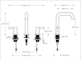 Bathroom Faucet For bathroom Sink With Two Handles, Pop Up Drain And Supply Lines B2724P501297