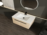 LEVISTAR oak 30 Inch Bathroom Vanity with resin Countertop Sink, 2 Doors Bathroom Cabinet Set W1972P165043