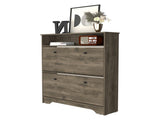 Cranbery 2-Shelf Shoe Rack Dark Brown B06280038