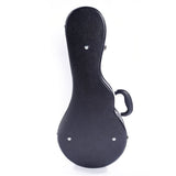 F-Style Microgroove Pattern Leather Wood Mandolin Case Black 93153544
