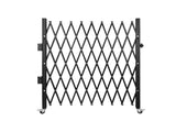 7.25 ft H x 7.8 ft W Single Folding Security Gate, Accordion Gate with 360&deg Rolling Casters and 82023092