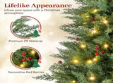 2 Pcs 4FT LED Trees Christmas with Timer and 15 Red Berry Clusters, Easy Assembl 70213027