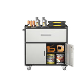 Metal garage cabinets, rolling tool cart boxes with wheels 24637439