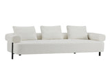 78" Modern 3-Seater Beige Upholstered Sofa, Oversized Comfy Couch with 3 Plush Pillows for Living N767P308857B