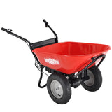 ZNTS RedRock Wheelbarrow Utility Cart Electric Powered 24V DC 180W AGM Battery 330lbs Max 46785305