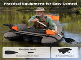 350lbs Inflatable Fishing Float Tube - 2 Air Chambers, Rod HolderFish Ruler, OrangeGray 91995958