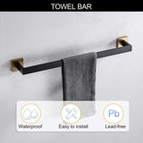 ZNTS 5 Pieces Bathroom Hardware Accessories Set Towel Bar Set Wall Mounted,Stainless Steel W121963550