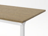 59"Bar Height Table with Footrest, Rectangular Wooden Tabletop Bar Table, Heavy Duty Metal Frame W757P506726