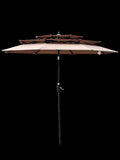9Ft 3-Tiers Outdoor Patio Umbrella with Crank and tilt and Wind Vents for Garden Deck Backyard Pool W656127029