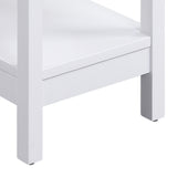 ZNTS White 3-shelf Side Table with USB Charging Dock B062P186479