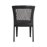 Outdoor Dining Chairs Set of 2, Stackable Chairs with UV-Resistant PE Rattan and Steel Frame, for N779P227340B