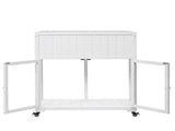 35.4''x17.7''x37.4'' Mini Wood Cold Frame, Compact 2 Doors Garden Greenhouse Wheels, Raised Bed 41915900