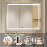 LED Bathroom Mirror 48x 36 Inch with lights, anti-Fog & Dimming Led Bathroom Vanity Mirror W134070938