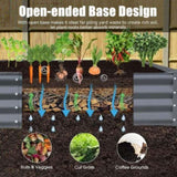 8x4x1 ft Galvanized Raised Garden Bed, Outdoor Planter Garden Boxes Large Metal Planter Box for W1859P197953