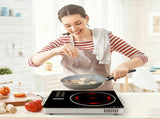 3500W Electric Single Burner Cooktop 110V - Rapid Heating Hot Plate with 4 Preset Modes 11568545