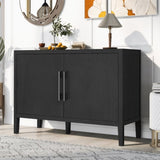 U-Style Storage Cabinet Sideboard Wooden Cabinet with 2 Metal handles and 2 Doors for Hallway, N711P241278B