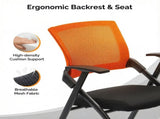 1 Pack Stackable Conference Room Chairs with Wheels, Folding Office Chair with Rebound Back, Padded 44655022