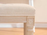 French Style Bench, Linen Fabric Entryway Bench, Upholstered Tufted End of Bed Bench with Brushed 64075268