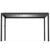 ZNTS 8640 Louver Pergola 10x13FT Aluminum Frame & Steel Louvers W2089P187617