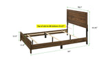 Brown Cherry Finish Fabric 1pc King Size Panel Bed Beautiful Wooden Bedroom Furniture Contemporary B011P174707