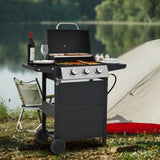 Propane Gas Grill 3 Burner Barbecue Grill, Stainless Steel 26,000 BTU Patio Garden Barbecue Grill 57831586