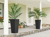 Set of 2 Plastic Flower Pots 08568326