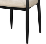 Beige and Black Armchair with Open Back B062P215498