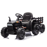 ZNTS Ride on Tractor2.0 with Trailer,24V Battery Powered Electric Tractor Toy, 200w*2motor W1396P193860