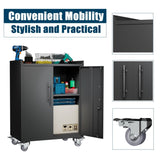2 Door Tool Cabinets for Garage, Lockable Garage Storage Cabinet, Locking Metal Storage Cabinet with W1831126696