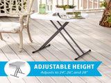 26 inch Rectangle Personal Table, Indoor/Outdoor Light Commercial Grade, White 19755518