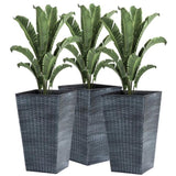 3 PCS Indoor Planters with Drainage Hole Gray 36403940