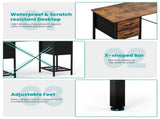 55 Inch Computer Desk with 4 Drawers, Office Desk with Mesh Shelf, Gaming Desk, Writing Work Desk , 34483803