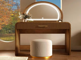 39" Makeup Vanity Table with Mirror Touch Screen Lighted Mirror, Dressing Table with Drawer for N704P196658P