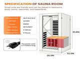 1090w Walnut Chilean Pine Single Mini Far Infrared Sauna Room W6315P540489