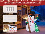 6.2FT Lighted Christmas Inflatable Decoration, Inflatable Snowman Holding Groom, Funny Blow Up Yard 19172104