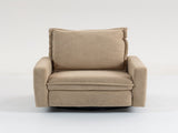 Short plush manual button armchair sofa W547P322818
