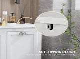 Tilt-Out Laundry Sorter Cabinet, Bathroom Storage Organizer white-AS Prohibited 20011717