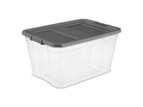 (2 pack)108 Quart Extra-Large Stackable Storage Bin, Clear Plastic Storage Container with Latch Lid, 97218604