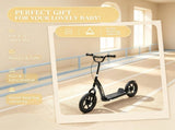 Black Kids Kick Scooter 5-12Y for Park & Neighborhood Riding, Non-slip Deck, Big Wheels with Safe 05504062